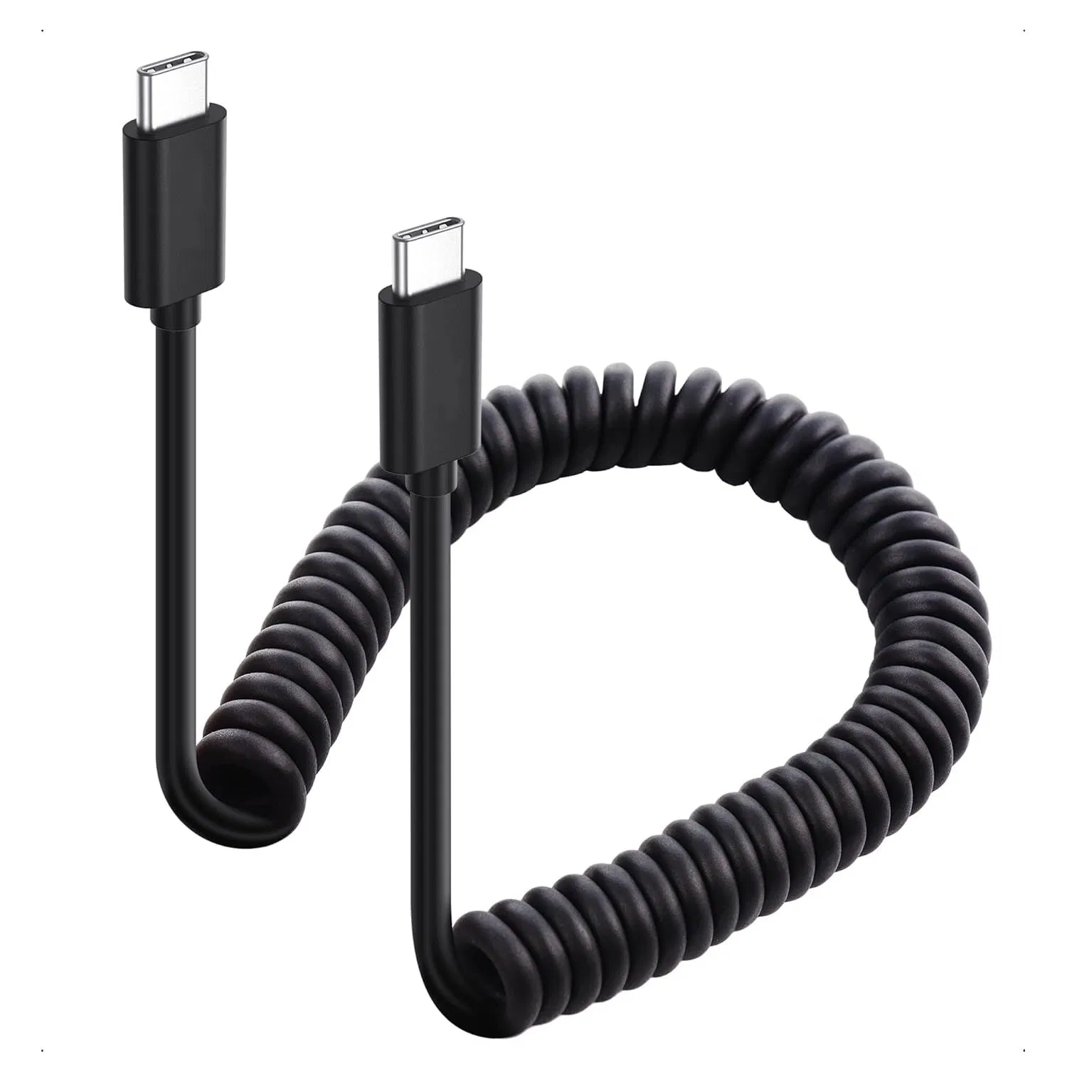 Find Similar Iconusb C to Type C Spring Coiled Fast Charging Cable Universal Retractable 140W USB-C Charger Cord Compatible Samsung Laptops