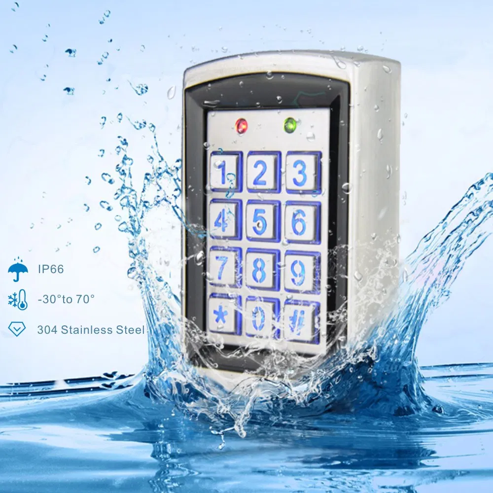 Stainless Steel RFID Access Control Keypad 125kHz 13.56MHz Pin Code Access