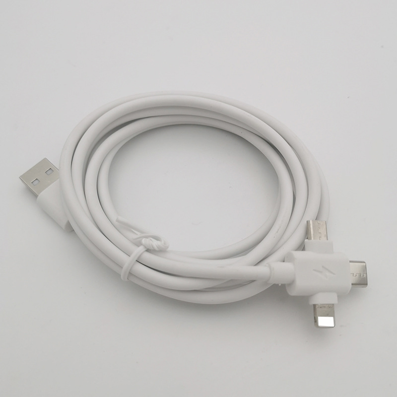 3 in 1 Charger Universal Type C + Lightning + Micro Phone USB Data Charger Charging Cable