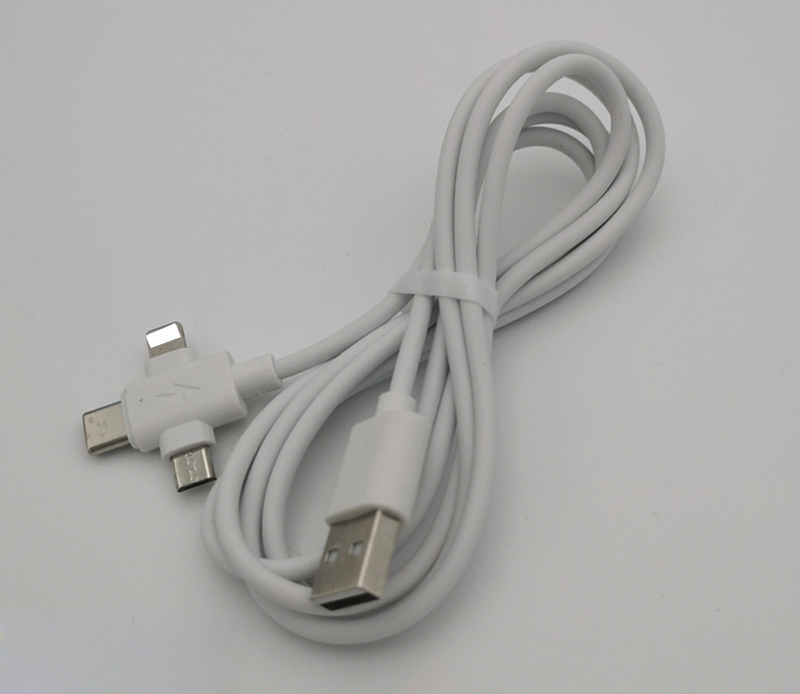 3 in 1 Charger Universal Type C + Lightning + Micro Phone USB Data Charger Charging Cable