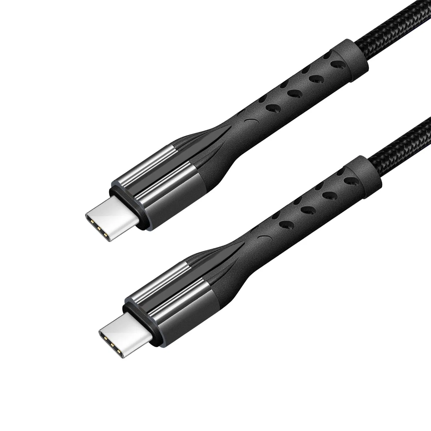 Universal Nylon Braided USB C to C 60W Fast Power Charging Cable Compatible with iPhone