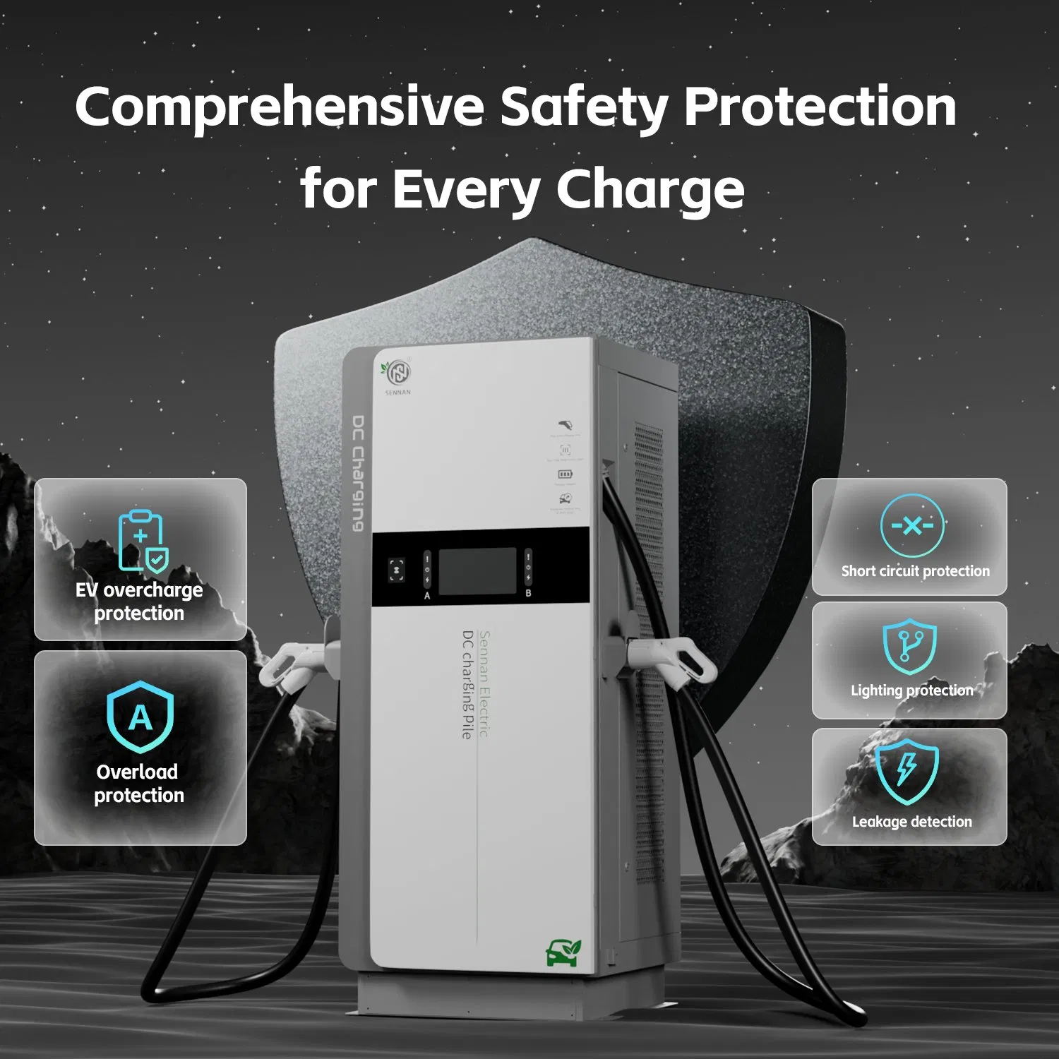 Commercial OEM ODM CCS1/CCS2/Chademo/Nacs/Gbt Byd VW/ID 60/120/180/240kw Module DC EV Charger Pile Fast Electric Vehicle/Car Solar Power Supply Charging Station