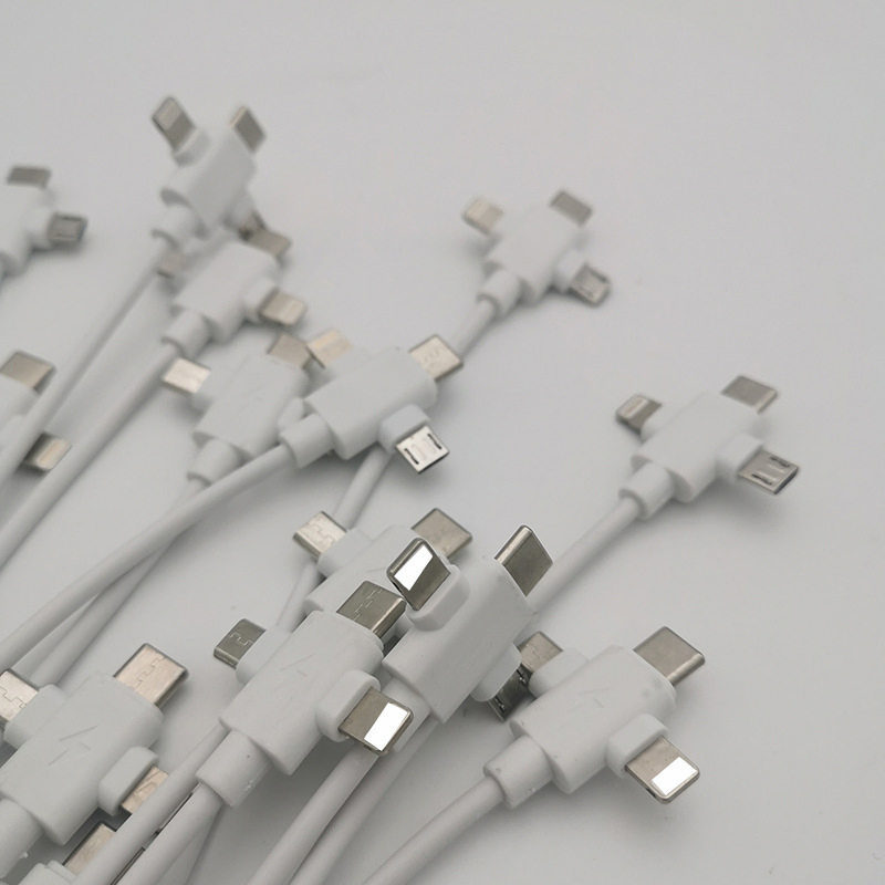 3 in 1 Charger Universal Type C + Lightning + Micro Phone USB Data Charger Charging Cable