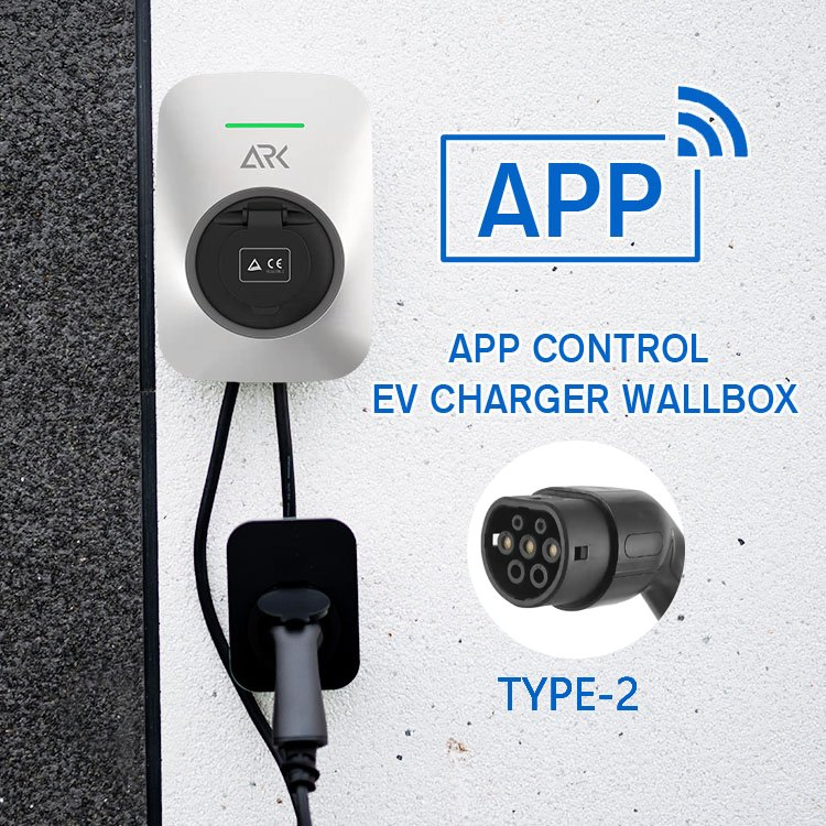 Residential Mode 3 Electric Car Evse 7kw 22kw Type 2 Wallbox
