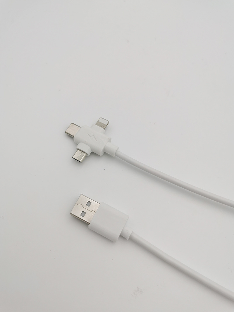 3 in 1 Charger Universal Type C + Lightning + Micro Phone USB Data Charger Charging Cable