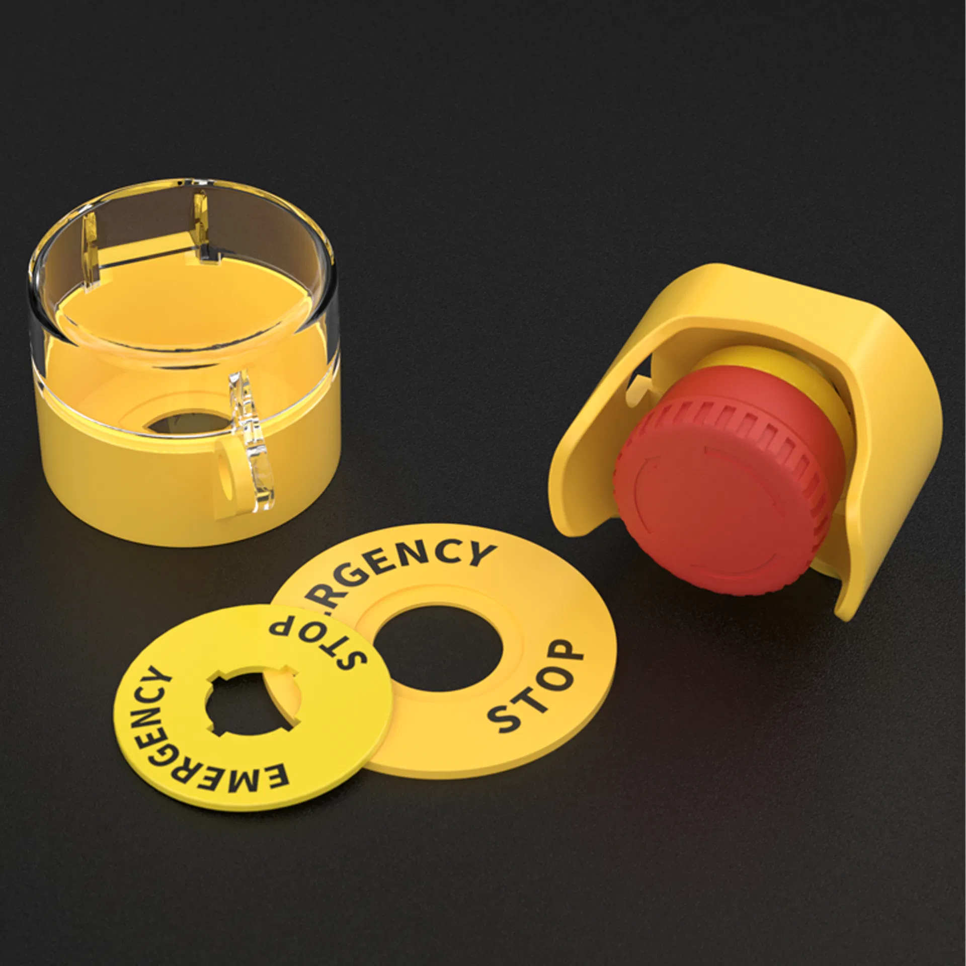 Emergency Stop Switch Warning Circle