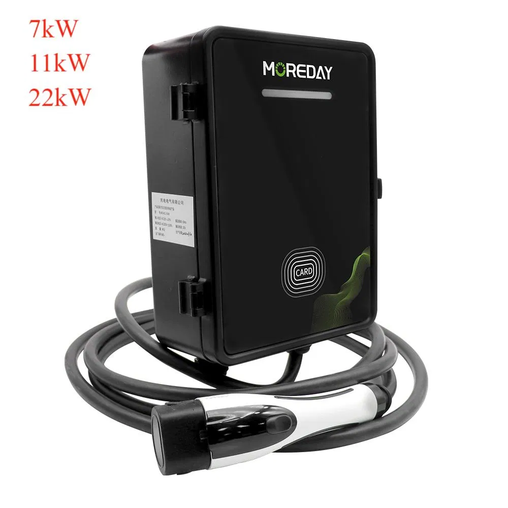 AC EV Car Charger 32A Type2 Ethernet Ocpp 1.6 Car Charging Station EV Charger Gun Charging Stations Wallbox 11kw 22kw