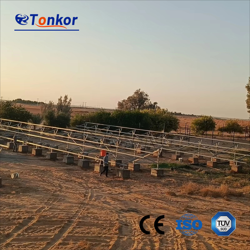 Steel Beam Solar Mount System for Concrete Pedestals