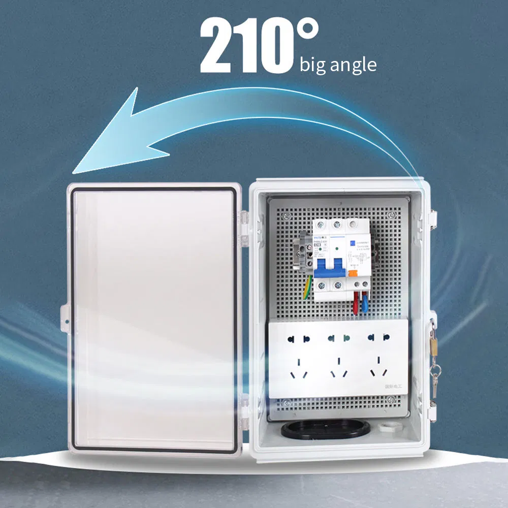 190*140*290mm Industrial Plastic Enclosure Outdoor Waterproof Dustproof Whit Circuit Breaker