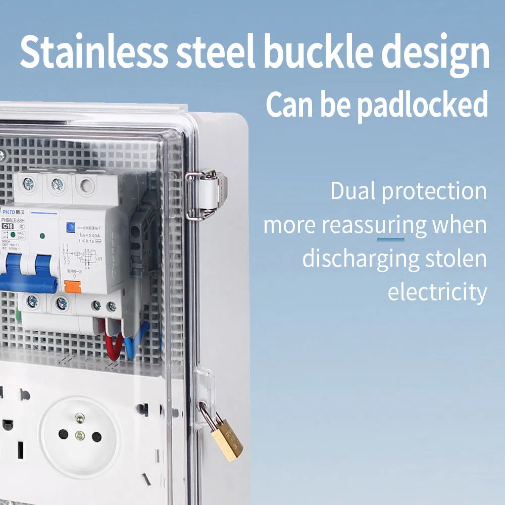 190*140*290mm Industrial Plastic Enclosure Outdoor Waterproof Dustproof Whit Circuit Breaker