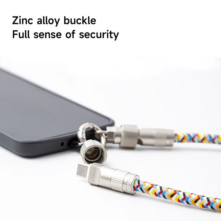 Universal Braided Fast Charging Lanyard Cable Pd 60W Type C USB-C Crossbody Charge Cable