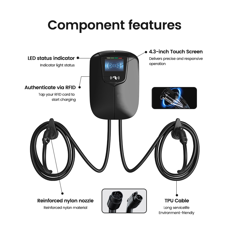 High Performance Gbt Standard 7kw 14kw 22kw 44kw Best Commercial EV AC Charging Stations