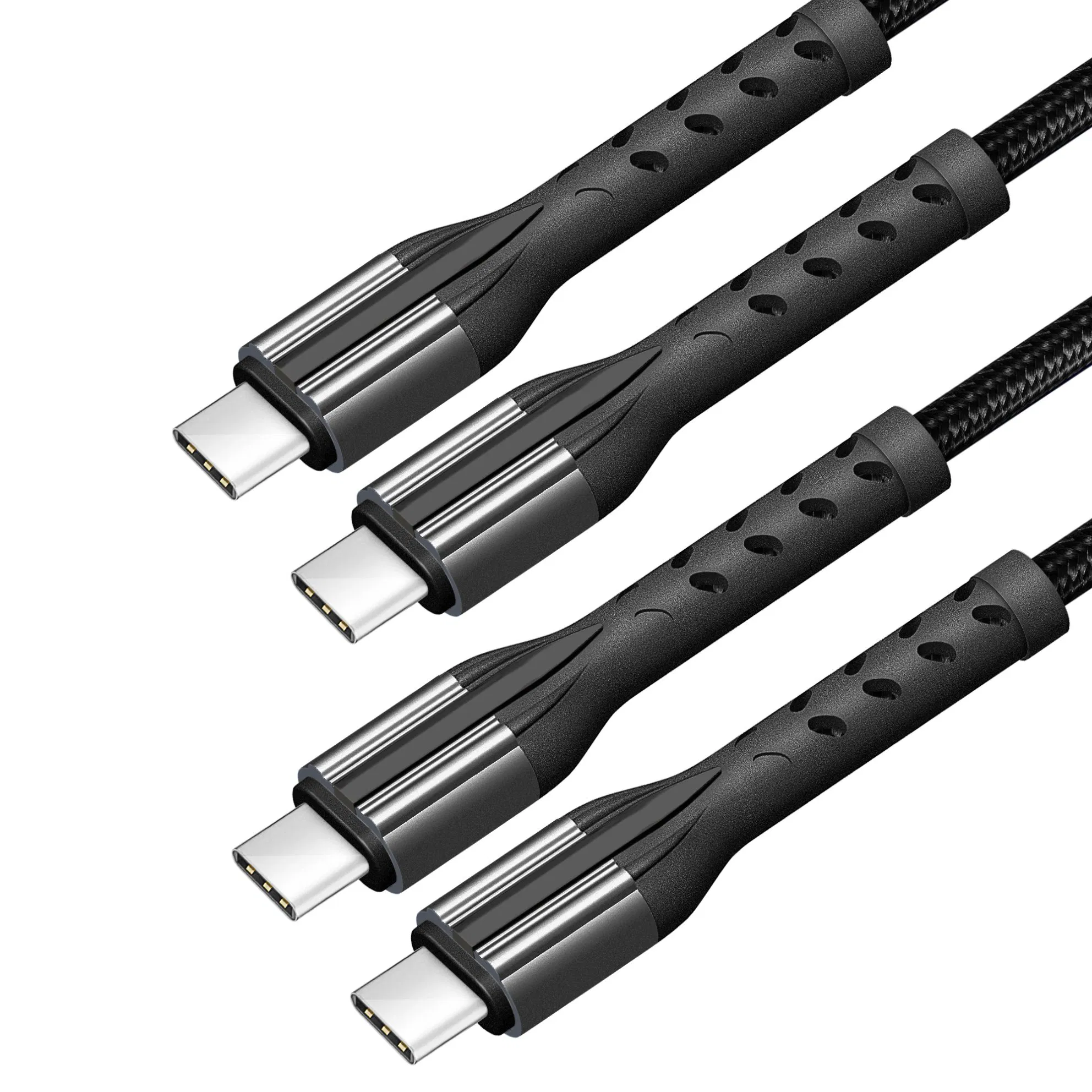 Universal Nylon Braided USB C to C 60W Fast Power Charging Cable Compatible with iPhone