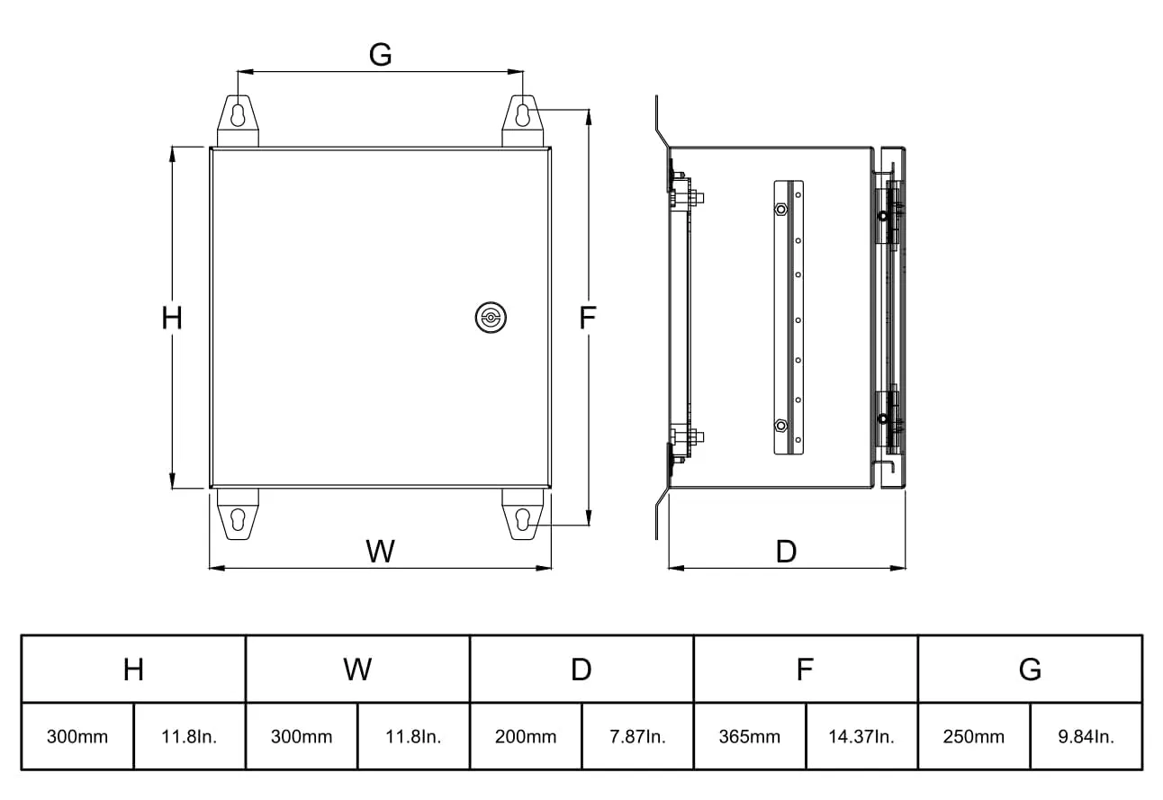 Steel Electrical Junction Box, 16 X 12 X 8 Waterproof &amp; Dustproof Electrical Enclosure, Outdoor &amp; Indoor Universal CE, ISO9001 Certificated Electrical Enclosure