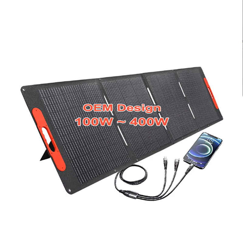 Colorful Handle Customized Available 120W Waterproof Fabric Portable Folding Solar Panels Powered Battery Charger for Power Bank