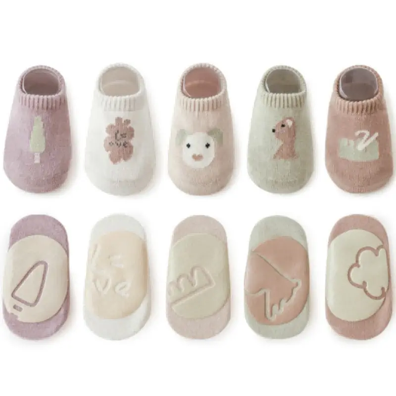 High-Quality Non Slip Toddler Socks Cute Cartoon Baby Socks With Grips Crew Walking Socks Manufacturer, Suppliers