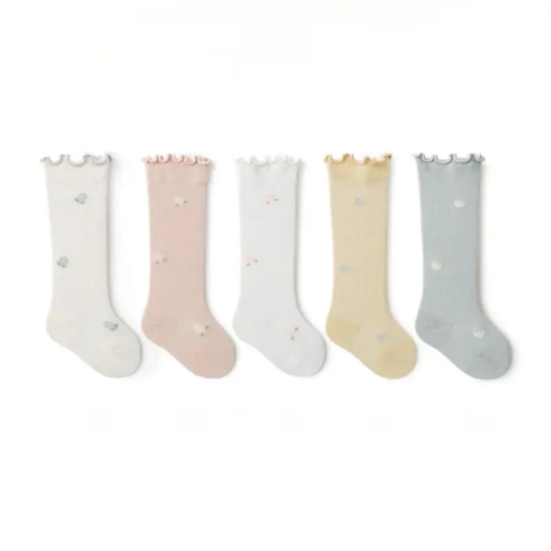 Custom 100 Percent Cotton Socks Eco-Friendly Organic Knee High Socks For Baby Manufacturers, Supplier