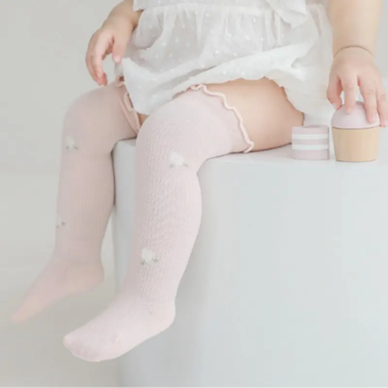 Custom 100 Percent Cotton Socks Eco-Friendly Organic Knee High Socks For Baby Manufacturers, Supplier