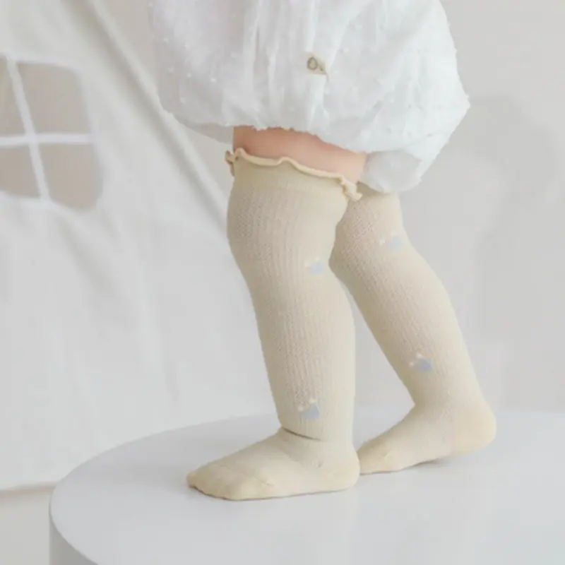 Custom 100 Percent Cotton Socks Eco-Friendly Organic Knee High Socks For Baby Manufacturers, Supplier