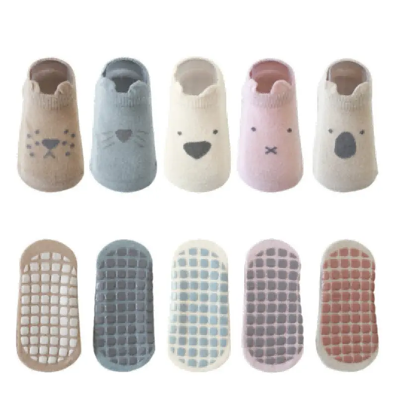 High-Quality Newborn Soft Anti Slip Infant Socks Cotton Baby Crew Socks With Silicone Grips Manufacturers, Supplier