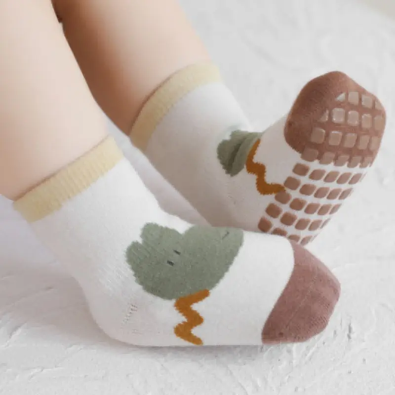 Wholesale Breathable Baby Socks Grip Cartoon Toddler Socks Anti-Slip Cotton Kids Socks