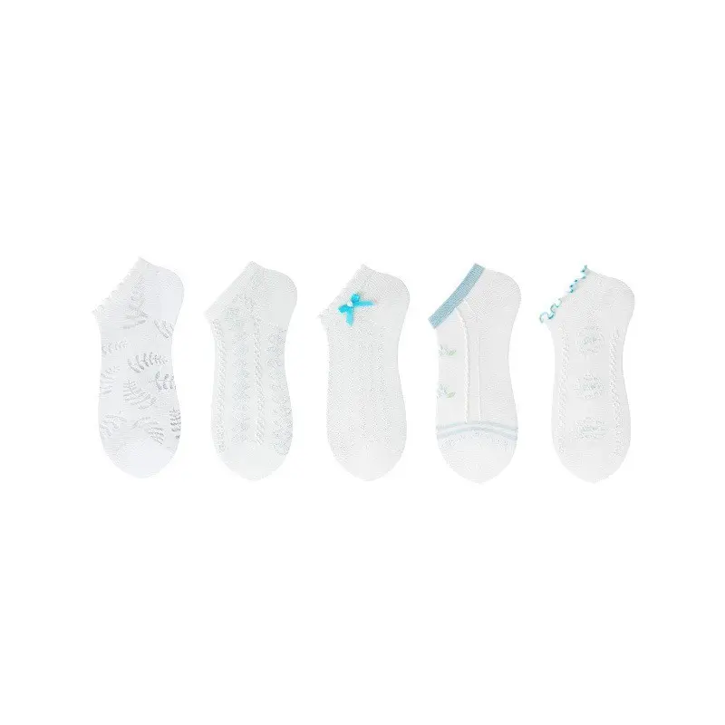 Wholesale Custom Cotton Flower Ankle Socks Low Cut Socks