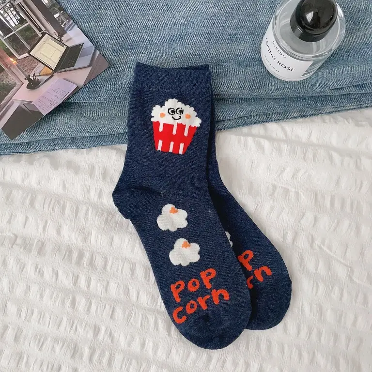 Custom Cute Funny Socks Cartoon Cheese Food Socks Gift Socks