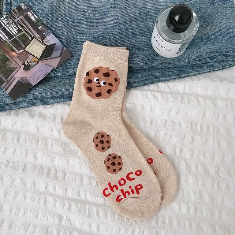 Custom Cute Funny Socks Cartoon Cheese Food Socks Gift Socks