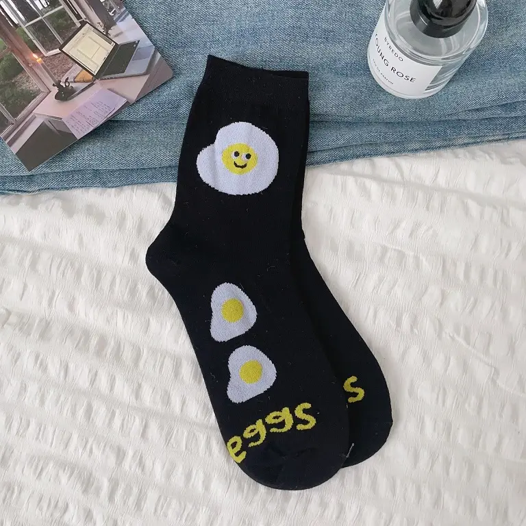 Custom Cute Funny Socks Cartoon Cheese Food Socks Gift Socks