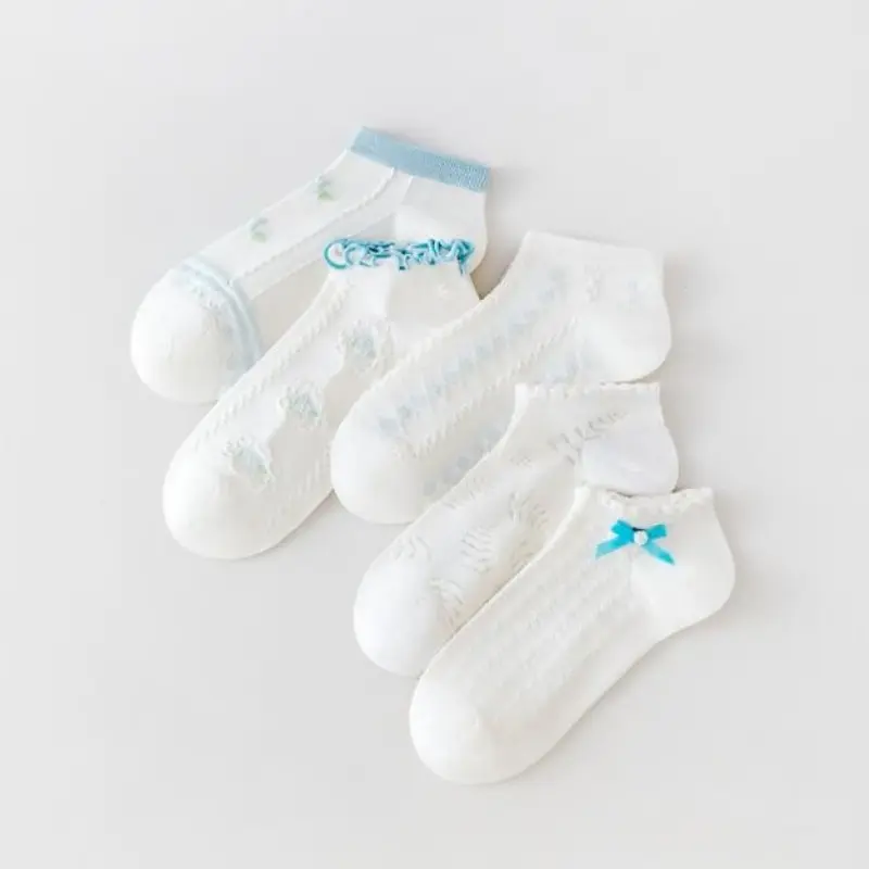 Wholesale Custom Cotton Flower Ankle Socks Low Cut Socks