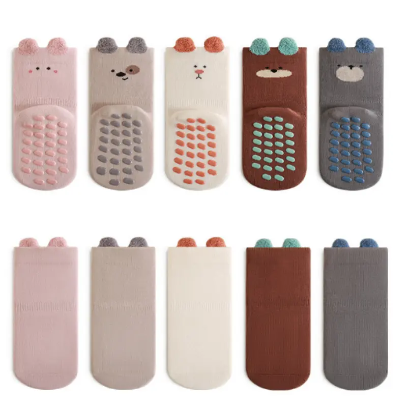 Custom Wholesale Anti Slip Soft Kids Socks Breathable and Comfortable Unisex Grip Baby Socks