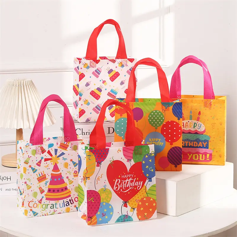 China Birthday Gift Bags Non-Woven Fabric Tote Bags Wholesale Manufacturers, Supplier