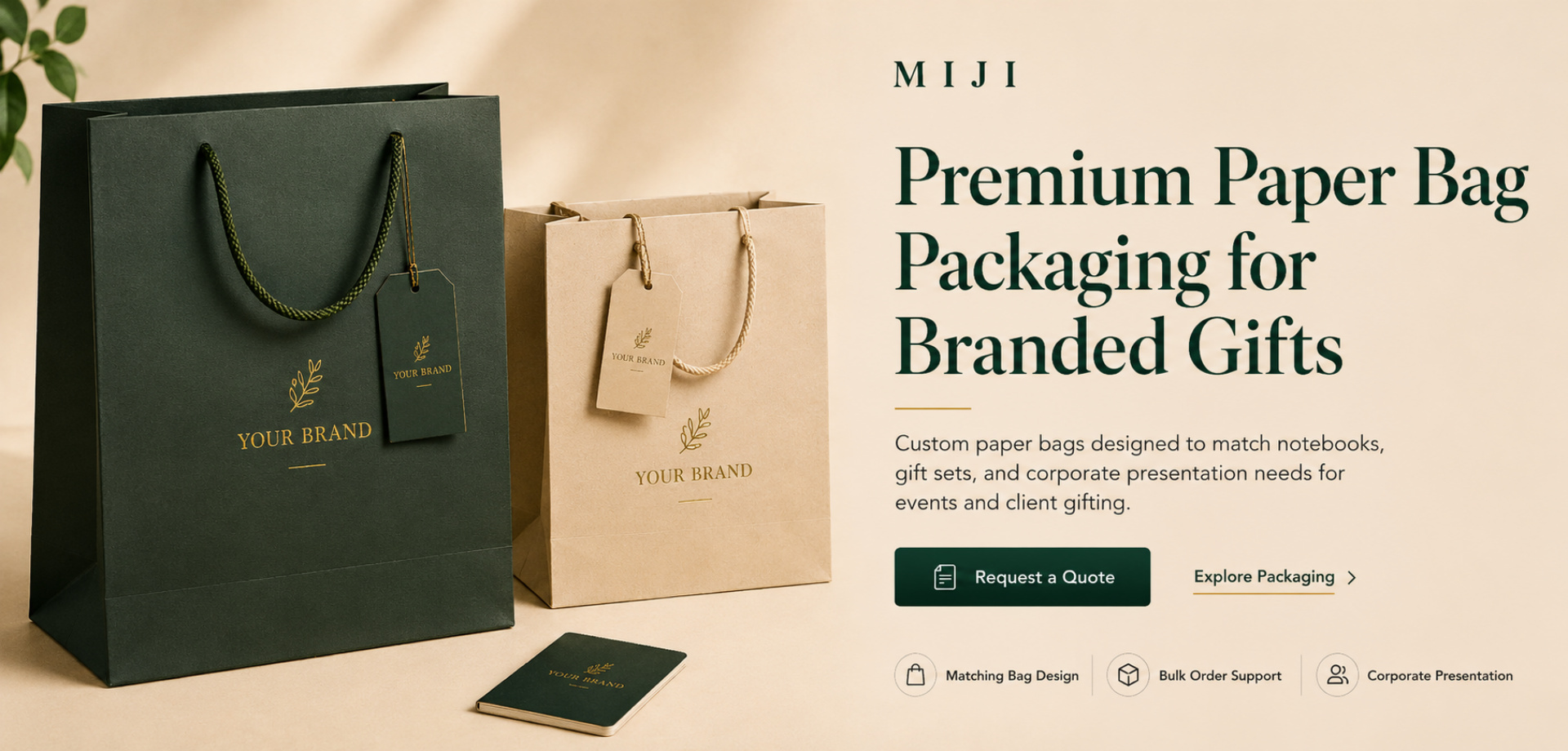 MIJI Premium Paper Accessories and Custom Branded Stationery