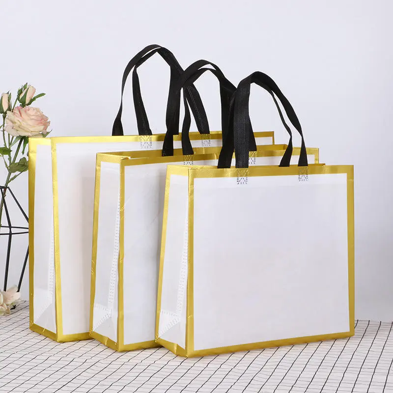 Custom Recycled Reusable Non-Woven Grocery Tote Bags Custom Manufacturer, Factory