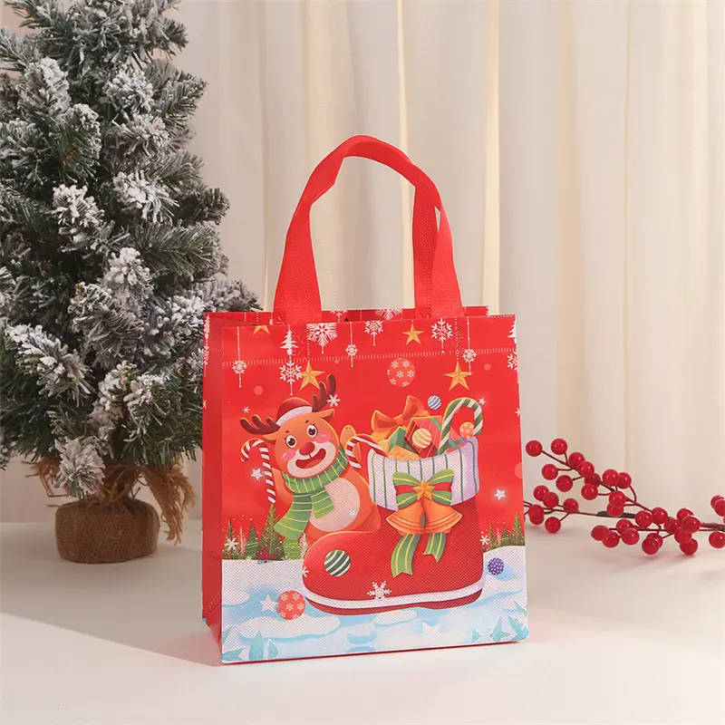 Wholesale Christmas Gift Bags Large Size Non-Woven Fabric Tote Bags Manufacturers, Factories