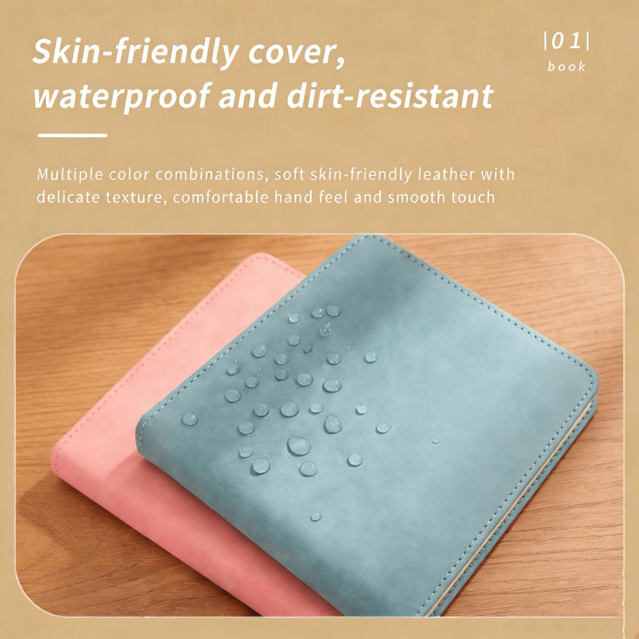 Customized thickened notebook with a pleasant tactile feel and a buckle closure