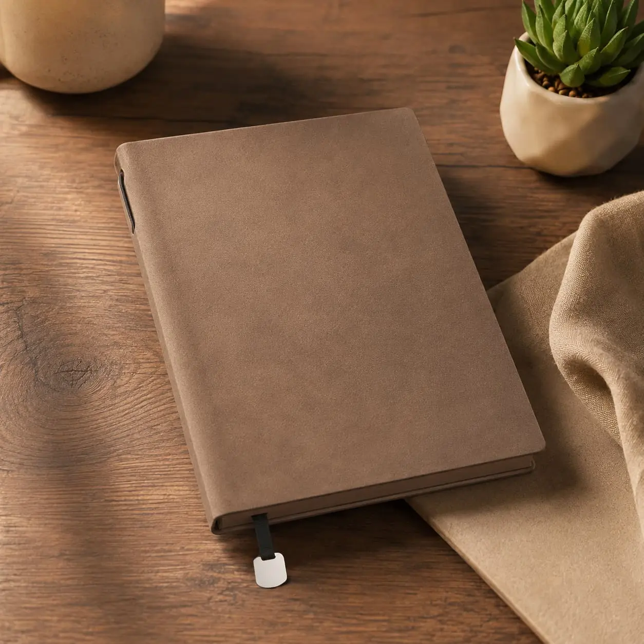 Wholesale Custom A5 Soft-Touch PU Hardcover Notebook with Pen Slot | 200 Pages Manufacturers, Factory