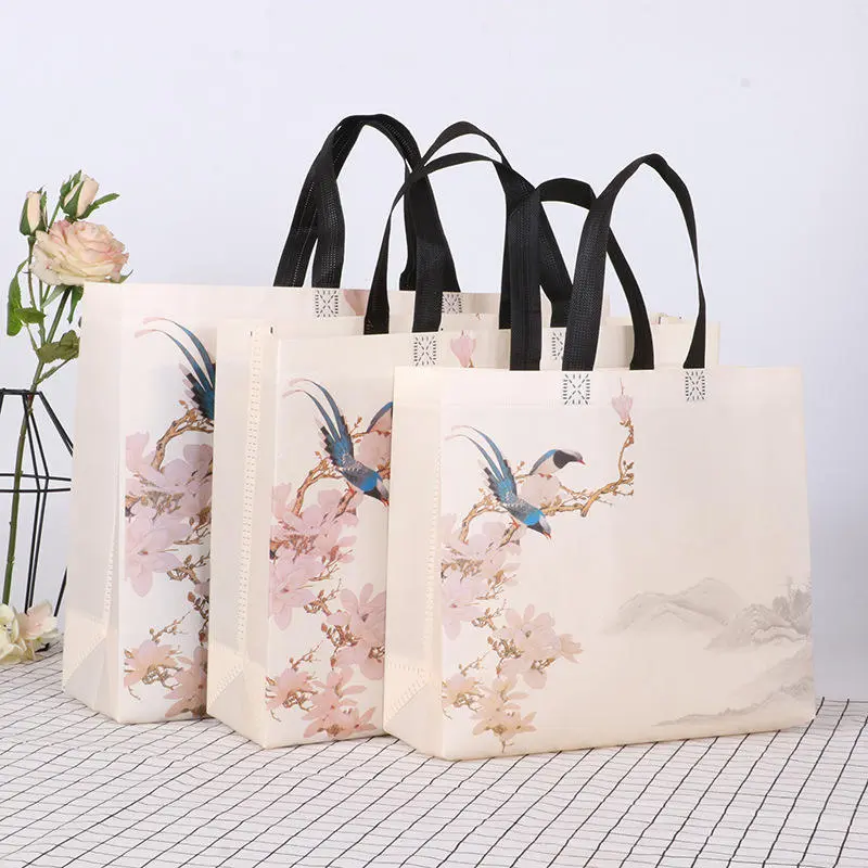 Custom Recycled Reusable Non-Woven Grocery Tote Bags Custom Manufacturer, Factory