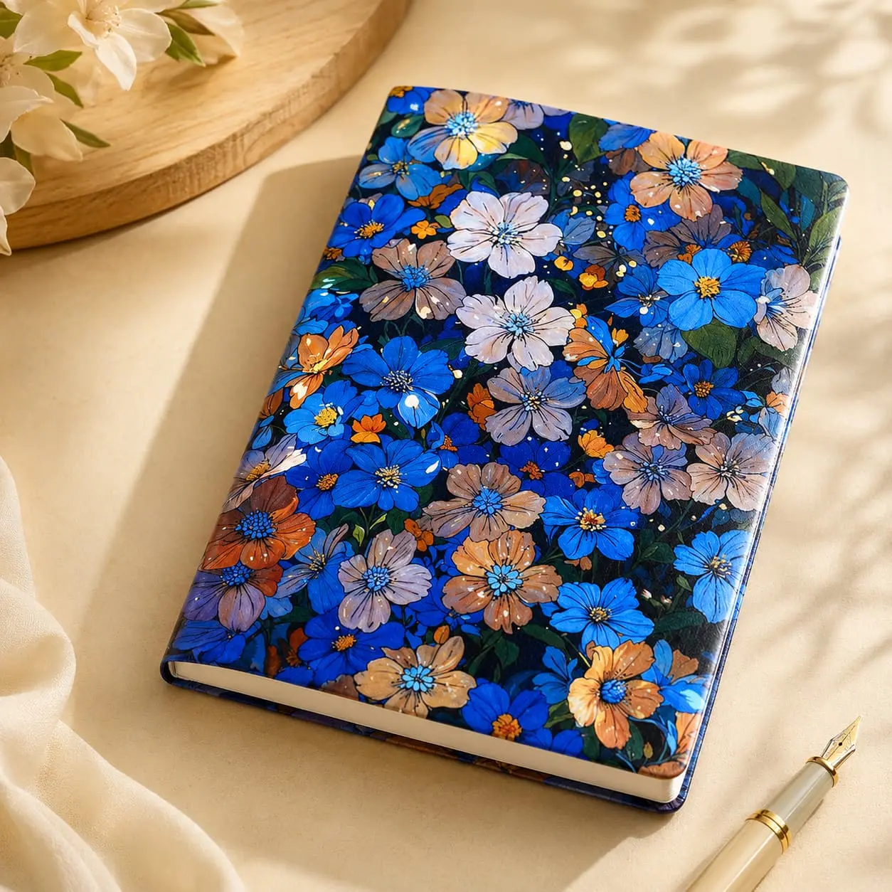Wholesale Custom A5 Floral PU Hardcover Notebooks | Printed Journal Collection Manufacturer, Factory