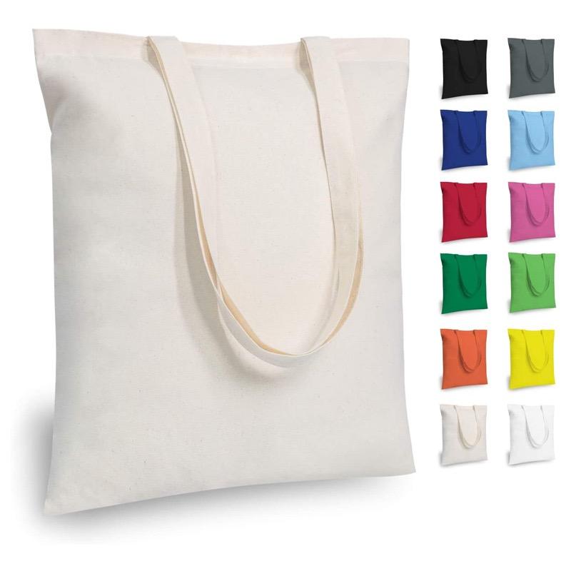 Custom Logo Printed Cotton Cloth Ladies Fashion Shopping Bag Canvas Tote Bags