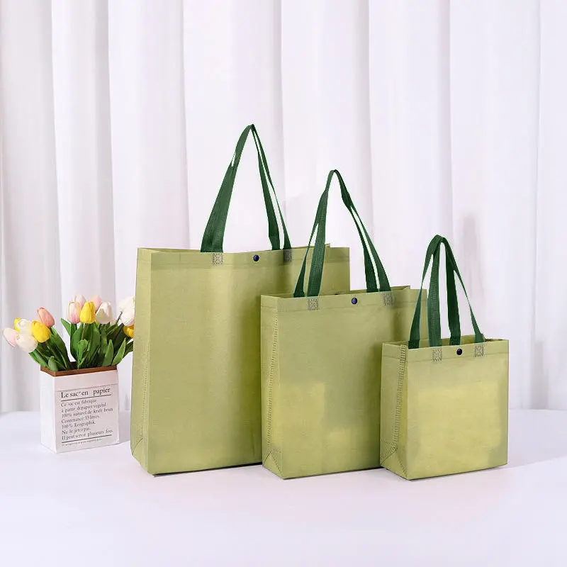 Custom Logo Printed Reusable Ultrasonic Heat Sealed Women Shopping Promotional Tote Non Woven Bag