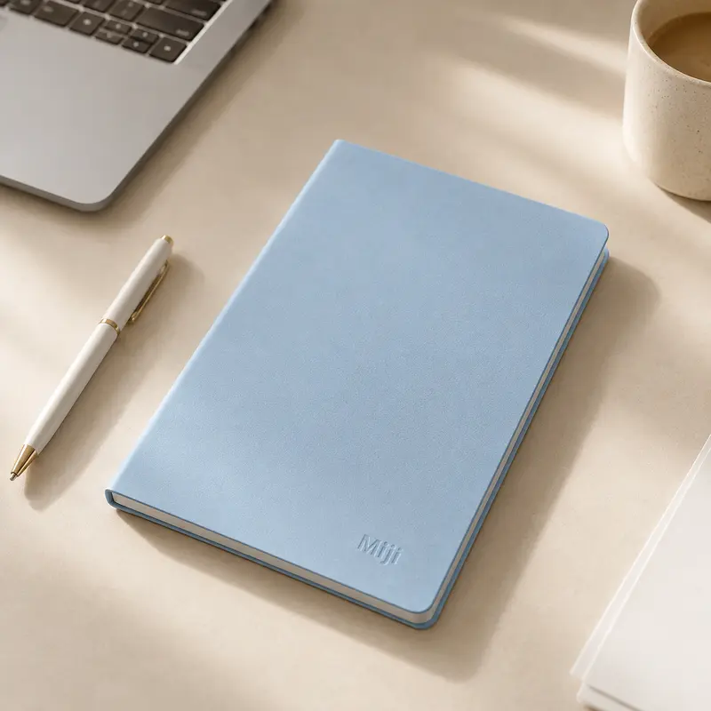 Custom A5 Soft PU Notebook with Logo and Inner Page Options