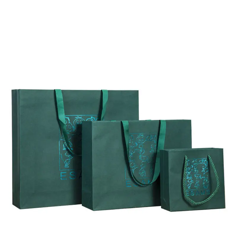 Wholesale Dark Green Recycled Maker Paper Bags