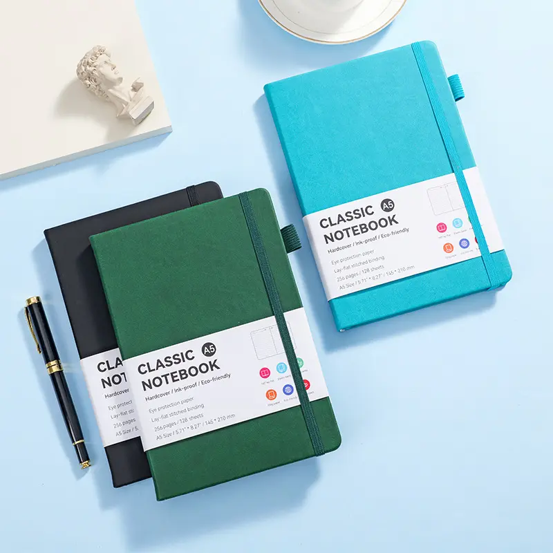 Custom A5 notebook with a removable core and binding strap Supplier, Factories