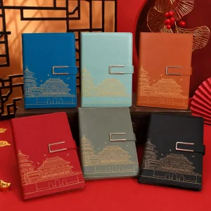 China Custom A5 Chinese Architecture PU Notebook San Miguel