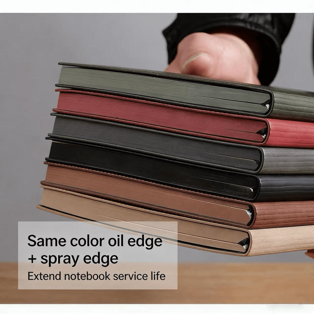 Simple and stylish soft leather notebook logo can be printed