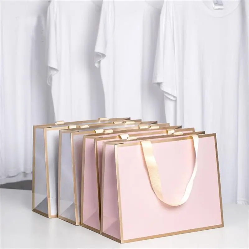 Wholesale Recyclable Large Luxury Jewelry Shopping Bags With Ribbon Handle Manufacturer, Factory
