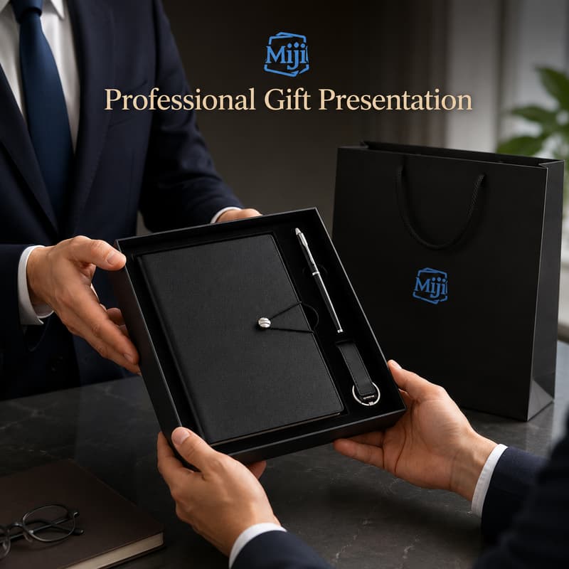 Business gift set presented in a premium box for corporate gifting.