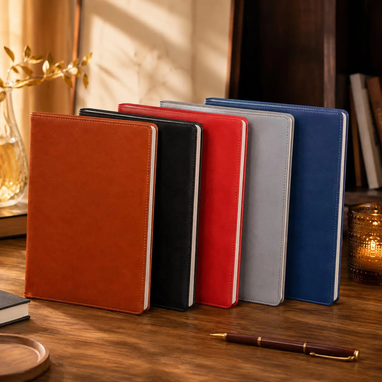 Custom Custom A5/B5 Soft-Touch PU Hardcover Notebook | 80gsm Lined Journal Manufacturer, Supplier