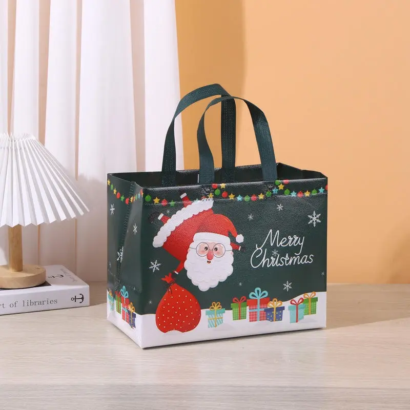 Custom Reusable Waterproof Breathable Film Lamination PP Non-Woven Gift Bag for Christmas Manufacturer, Factories